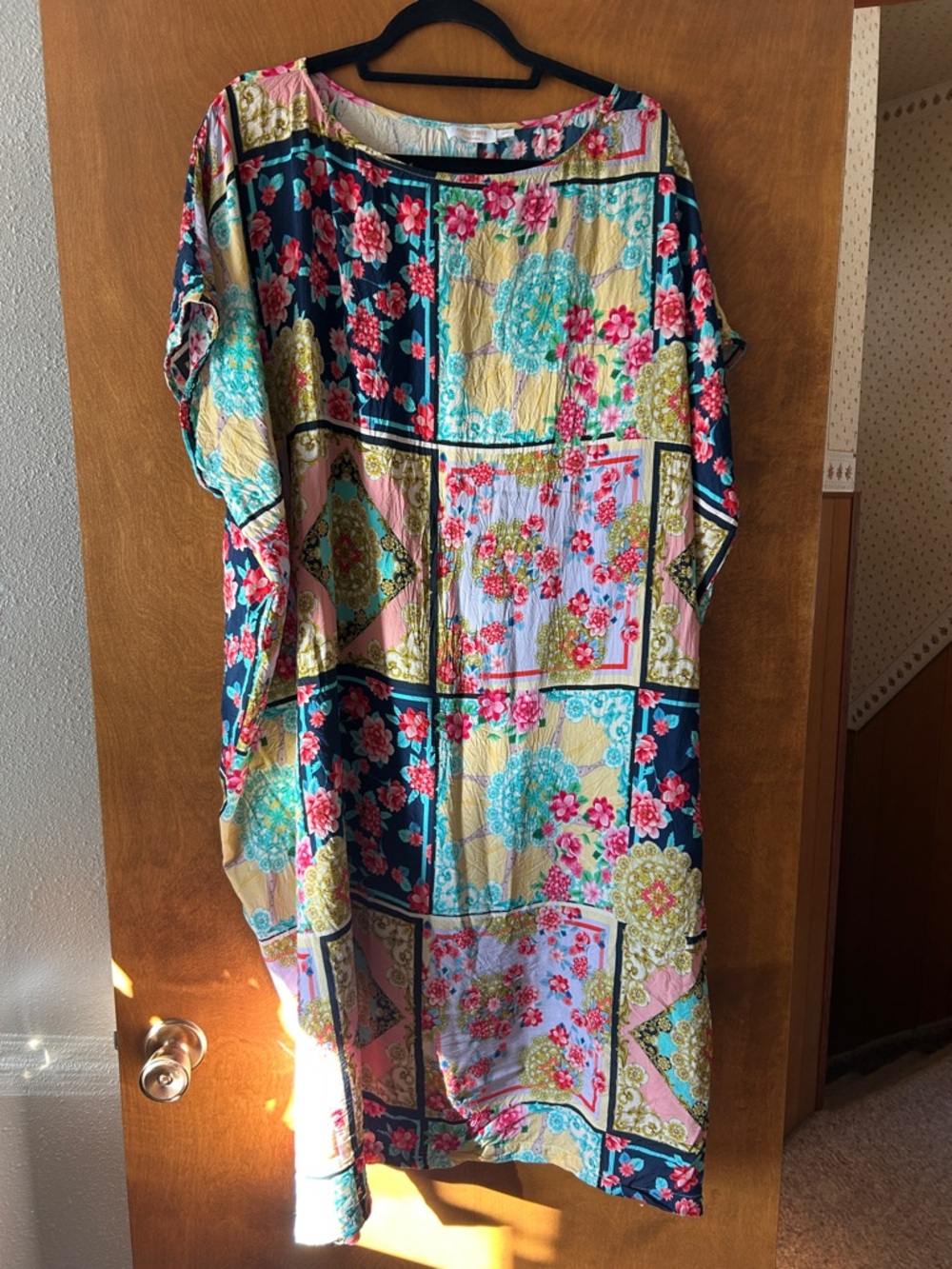 Johnny Was floral Patchwork Boho Tunic Dress